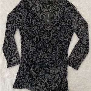 INC Double Layer V Neck Top